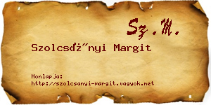 Szolcsányi Margit névjegykártya